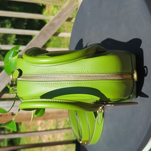 Coach Borough Satchel Dark Lime Green HTF! - Picture 6 of 11